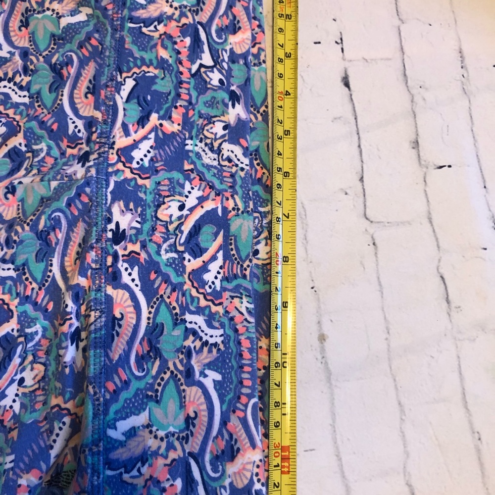 Victorias Secret yoga crop pants blue multicolored small GUC - Picture 5 of 7